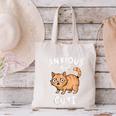 Anxious But Cute Anxiety Meme Cat Lover Introvert For Men Women Canvas Tote Bag
