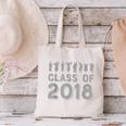 Blue & Grey Class Of 2018 Senior GraduationShirt Canvas Tote Bag