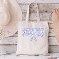 Blue Bow Coquette Floral Senior 2026 Graduation Class Canvas Tote Bag