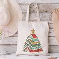 Book Christmas Tree For Librarians Book Lovers Canvas Tote Bag