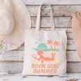 Book Girl Summer Book Reading Retro Sunset Canvas Tote Bag