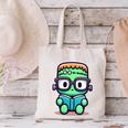 Book Lover Frankenstein's Monster With Reading Glasses Canvas Tote Bag