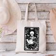 Book Lover The Reader Tarot Card Skeleton Reading Canvas Tote Bag