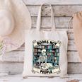 Book Lover Skeleton Reading Love Books Not People Canvas Tote Bag