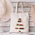 Book Merry Little Christmas Tree Holiday Canvas Tote Bag