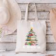All Booked For Christmas Coquette Books Teacher Xmas Tree Canvas Tote Bag