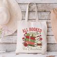 All Booked For Christmas Coquette Xmas Book Club Book Lovers Canvas Tote Bag