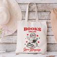 Books Are My LoveLanguage Cupid Valentines Canvas Tote Bag