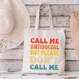 Call Me Antisocial But Please Don't Call Me Introvert Canvas Tote Bag Call Me Antisocial But Please Don't Call Me Introvert Canvas Tote Bag