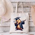 Capybara Graduation Dabbing Capy Wearing Graduate Gown Canvas Tote Bag