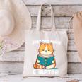 Cat Reading Books Bookworm Read One More Chapter Canvas Tote Bag