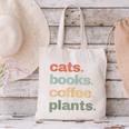 Cats Books Coffee Plants Gardening Mama Mom Mothers Canvas Tote Bag