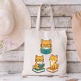 Cats Reading Book Lover Reading Bookworm Reader Canvas Tote Bag