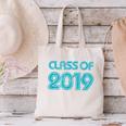 Class Of 2019 High School Graduation Teal Senior Canvas Tote Bag