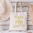 CLASS Of 2021 Gold Bokeh Confetti Fun Graduation Canvas Tote Bag