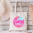 Class Of 2024 Senior Pink Retro Classic Girl Grad Graduation Canvas Tote Bag