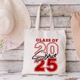 Class Of 2025 Senior 2025 Graduation Red Raglan Baseball Tee Canvas Tote Bag