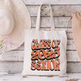 Class Of 2025 Senior Orange And Student Graduation Canvas Tote Bag
