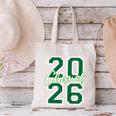 Class Of 2026 Graduation Varsity Green And On The Back Canvas Tote Bag