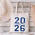 Class Of 2026 Graduation Varsity Navy Blue Letters Premium Tri-Blend Canvas Tote Bag