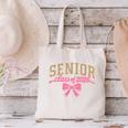 Class Of 2026 Pink Coquette Bow Senior Graduation Canvas Tote Bag