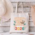 Class Of 2026 Senior Twelve Years Later Sloth Graduation Canvas Tote Bag