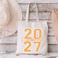 Class Of 2027 Graduation Varsity Orange On The Back Premium Tri-Blend Canvas Tote Bag