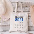 Class Of 2031 Graduation T-Shirt With Space For Handprints Canvas Tote Bag