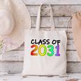 Class Of 2031 Pre-K -12th Grade Hand Prints Space Graduation Canvas Tote Bag