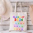 Class Of 2034 Grow With Me Graduation First Day Of School Canvas Tote Bag
