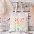 Class Of 2037 Vintage Kindergarten To Graduation Canvas Tote Bag