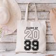 Class Of 2039 Blue Graduation Senior Student Tee Canvas Tote Bag