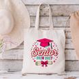 Coquette Pink Bow Senior 2026 2027 Graduation Canvas Tote Bag