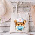 Corgi Dog Nurse RN Nursing School Graduation Canvas Tote Bag