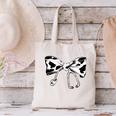 Cow Print Bow And Stethoscope Nurse RN Graduation Coquette Canvas Tote Bag