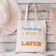 Crocheting Now Minimal Socializing Introvert Vintage Canvas Tote Bag Crocheting Now Minimal Socializing Introvert Vintage Canvas Tote Bag