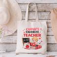 Cupid's Favorite Math Teacher Valentine Reading Book Women Canvas Tote Bag