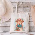Cute Baby Highland Cow Reading Book Bookworm For Men Women Canvas Tote Bag