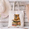 Cute Capybara Reading Books Animal Capybara Bookworms Canvas Tote Bag Cute Capybara Reading Books Animal Capybara Bookworms Canvas Tote Bag
