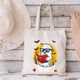 Cute Ghost Reading Book Retro Halloween Librarian Canvas Tote Bag