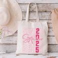 Cute Girls Women Class 2025 Graduation Senior Coquette Bow Canvas Tote Bag