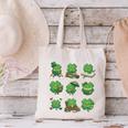 Cute Shamrock Reading St Patricks Day Teacher Book Lovers Canvas Tote Bag