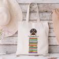 Cute Wiener Dog Dachshund Reading On Pile Of Books Canvas Tote Bag
