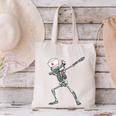 Dabbing Skeleton Nurse Halloween Graduation Canvas Tote Bag