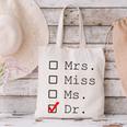 Doctor Graduation Canvas Tote Bag