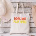 Does Not Play Well I Introvert Canvas Tote Bag