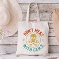 Don't Mess With Gen X Vintage Grunge Skull 80s Nostalgia Canvas Tote Bag
