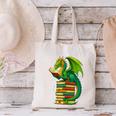 Dragon Reading Books Matching Bookworm Readers Librarian Canvas Tote Bag