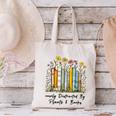 Easily Distracted By Plants And Books Bookworm Gardening Canvas Tote Bag
