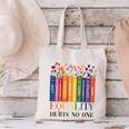 Equality Hurts No One LGBTQ Pride Books And Flowers Canvas Tote Bag